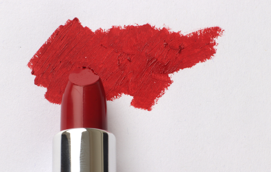 A vibrant red lipstick swipe on white background, highlighting bold colour payoff and quality, ideal for showcasing the best lipstick brands.