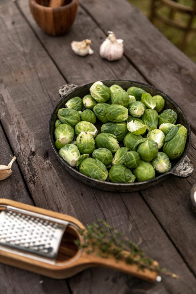 Shaved Brussels Sprouts Salad Recipe with cranbarry and walnuts